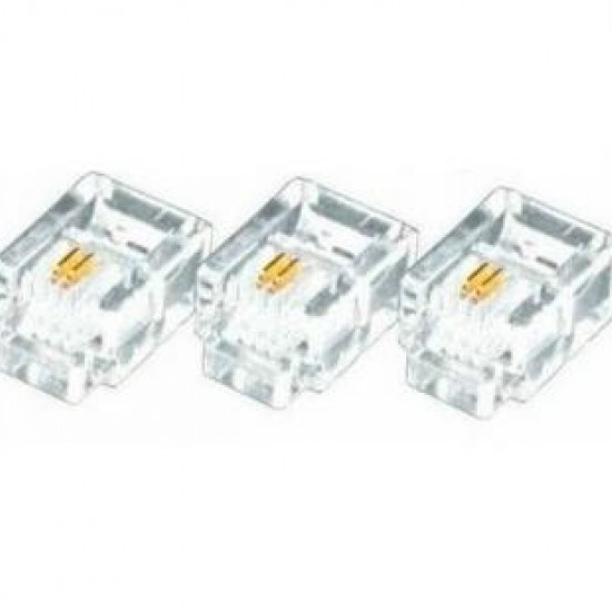Alfais 4839 Rj11 Jack Telefon Kablo Ucu Konnektörü 100 Adet Alfais 4839 Rj11 Jack Telefon Kablo Ucu Konnektörü 100 Adet