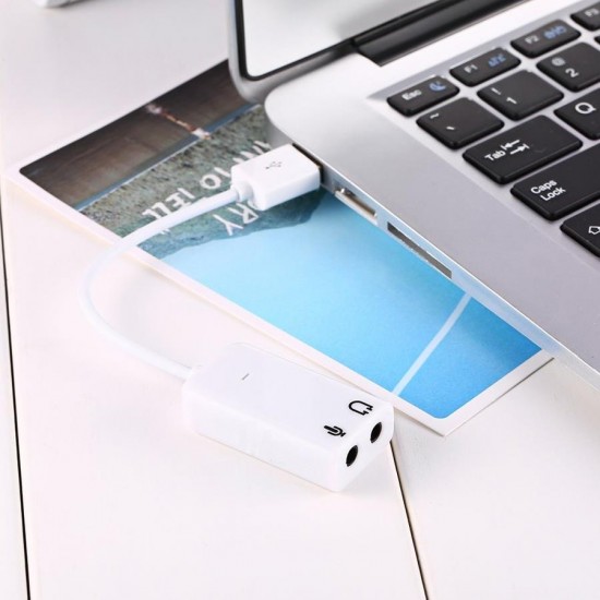 Alfais 4505 Harici Kablolu 7.1 Usb Ses Kartı 3.5mm Mikrofon Çevirici Dönüştürücü Adaptör