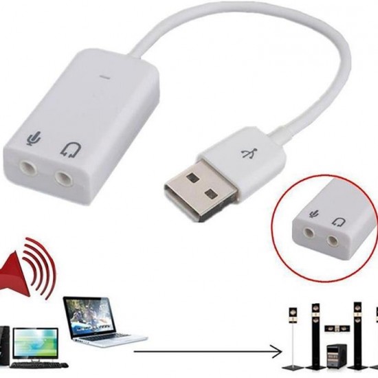 Alfais 4505 Harici Kablolu 7.1 Usb Ses Kartı 3.5mm Mikrofon Çevirici Dönüştürücü Adaptör