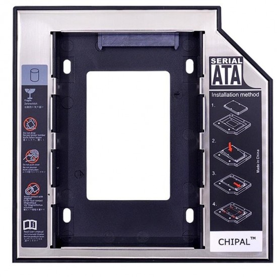 Alfais 4716 9.5mm Sata Hdd Harddisk Caddy Kızak Kutu Laptop Ssd Notebook İkinci Hdd Takma