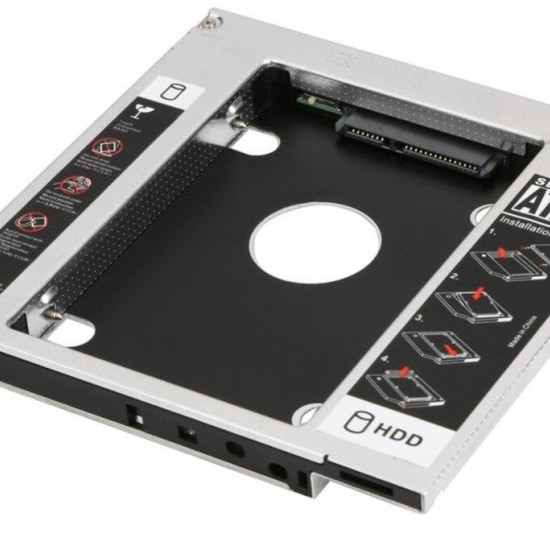 Alfais 4717 12.7mm Sata Hdd Harddisk Caddy Kızak Kutu Laptop Ssd Notebook İkinci Hdd Takma