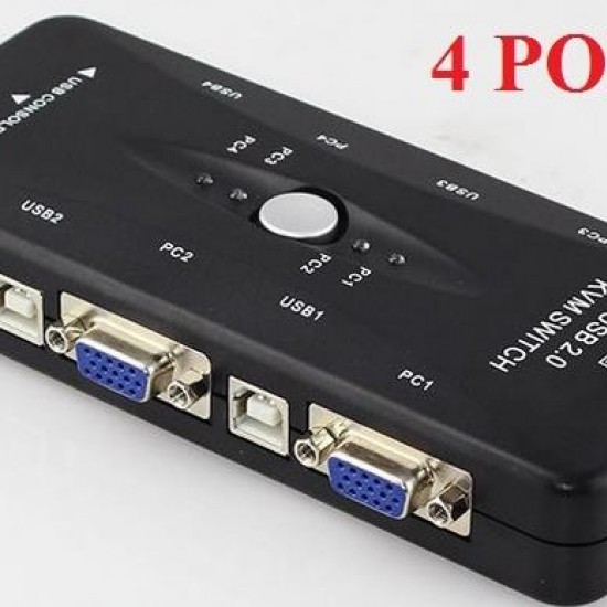 Alfais 4210 4 Port USB to KVM Switch Çoklayıcı Kasa Çoğaltıcı