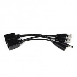 Alfais 4252 Ip Kamera RJ45 Kablosu Poe Set Ethernet Cat5 Adaptör Güç Power KablosuA
