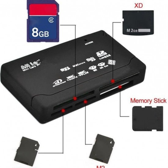 Alfais 4296 Usb Hub Micro SD Xd Mmc Ms Cf Tf Mini M2 Combo Kart Okuyucu