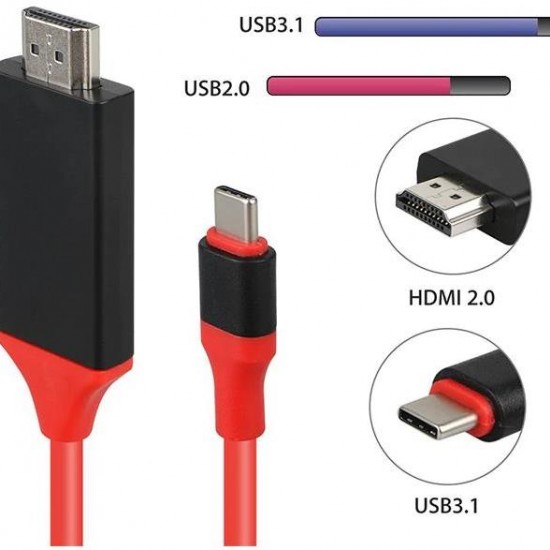 Alfais 4330 Usb Type C 3.1 To Hdmi Çevirici Dönüştürücü Tv Bağlama Kablosu