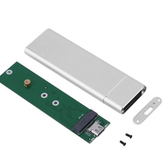 Alfais 4357 M.2 Sata SSD Ngff To Type C USB 3.0 B-Key Mini Çevirici Adaptör Harici Harddisk Kutusu