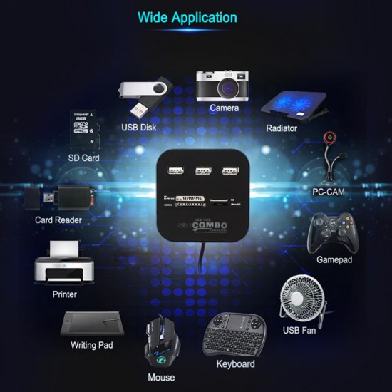 Alfais 5043 Usb Hub Çoklayıcı Çoklu Kart Okuyucu