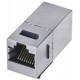 Alfais 4380 Cat6 Jack İnternet Kablo Birleştirici Rj45 Metal Dişi Dişi Ekleme Aparatı