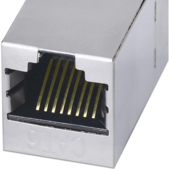 Alfais 4380 Cat6 Jack İnternet Kablo Birleştirici Rj45 Metal Dişi Dişi Ekleme Aparatı