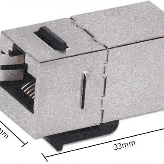 Alfais 4380 Cat6 Jack İnternet Kablo Birleştirici Rj45 Metal Dişi Dişi Ekleme Aparatı
