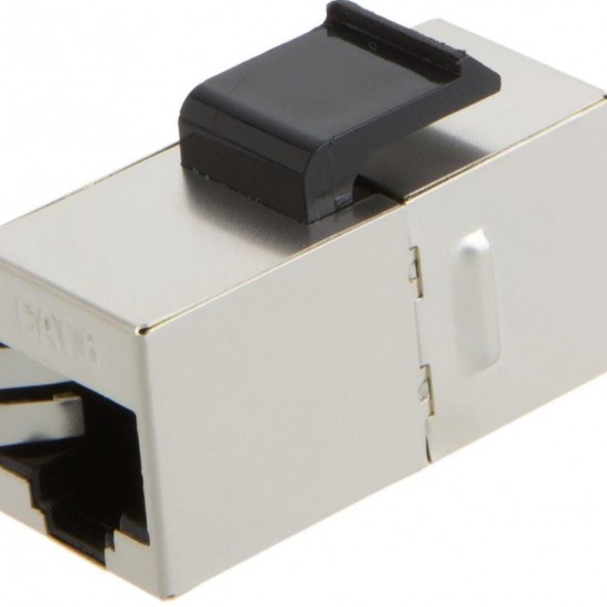 Alfais 4380 Cat6 Jack İnternet Kablo Birleştirici Rj45 Metal Dişi Dişi Ekleme Aparatı