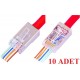 Alfais 4388 Yeni Nesil Delikli Metal Rj45 Jack İnternet Cat Kablo Ucu (10 Adet)