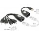 Alfais 4406 4 Port Cat Rj45 Usb Hub Ek Uzatma Extender (50 Metre)