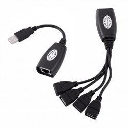 Alfais 4406 4 Port Cat Rj45 Usb Hub Ek Uzatma Extender (50 Metre)