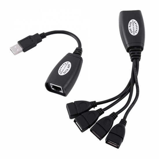 Alfais 4406 4 Port Cat Rj45 Usb Hub Ek Uzatma Extender (50 Metre)