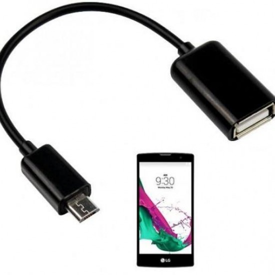 Alfais 4940 Micro Usb To Usb Çevirici Dönüştürücü Otg Klavye Mouse Flash Bağlantı Kablosu