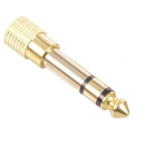 Alfais 4458 6.3 mm Erkek To 3.5 mm Dişi Çevirici Dönüştürücü Jack Adaptörü