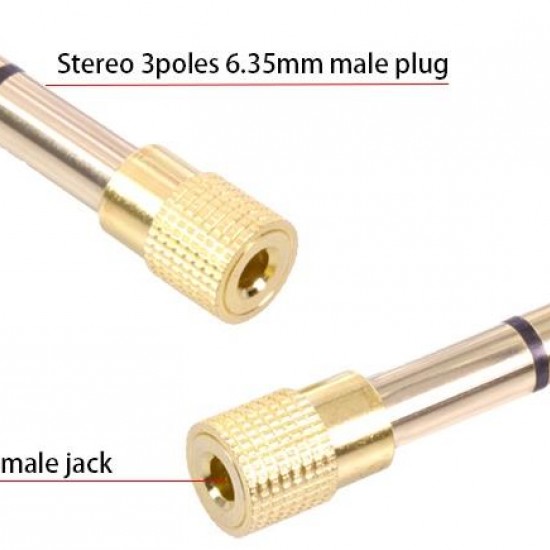 Alfais 4458 6.3 mm Erkek To 3.5 mm Dişi Çevirici Dönüştürücü Jack Adaptörü