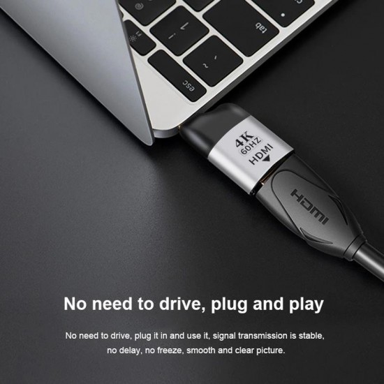 Alfais 4892 Type C To Hdmi 4K 60Hz Mini Çevirici Dönüştürücü Adaptör