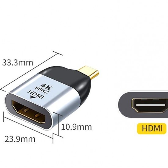 Alfais 4892 Type C To Hdmi 4K 60Hz Mini Çevirici Dönüştürücü Adaptör