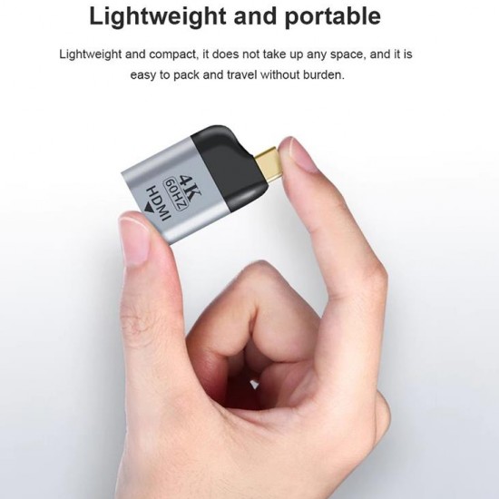 Alfais 4892 Type C To Hdmi 4K 60Hz Mini Çevirici Dönüştürücü Adaptör