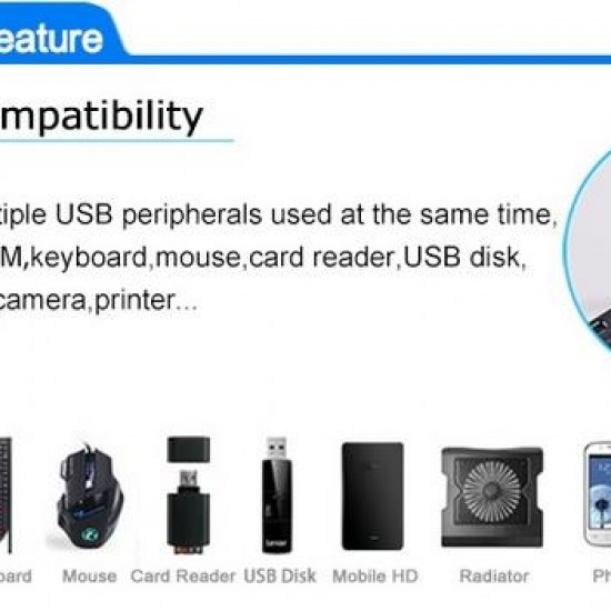 Alfais 4874 7 Port Usb Hub Switch Çoklayıcı Çoğaltıcı