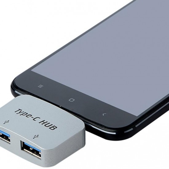 Alfais 4493 Type C To Usb 3.0 2 Port Hub 3.1 Çevirici Dönüştürücü Çoklayıcı Çoğaltıcı
