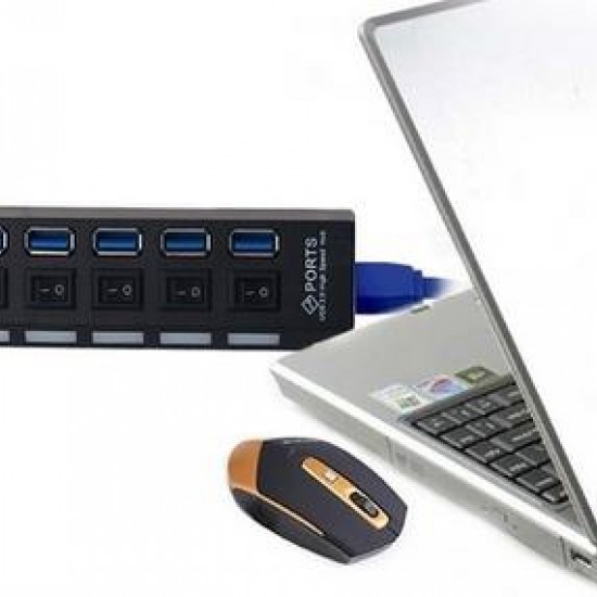 Alfais 4581 7 Port Usb 3.0 Hub Çoklayıcı Çoğaltıcı Switch