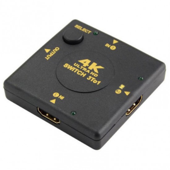 Alfais 4860 4K Ultra Hd Destekli Hdmi Çoklayıcı Switch 3 Port Çoğaltıcı Uhd