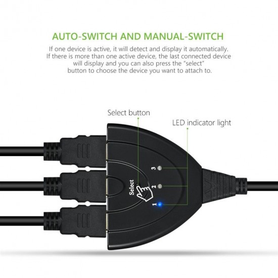 Alfais 4586 Hdmi Çoklayıcı Switch 3 Port Çoğaltıcı Alfais 4586 Hdmi Çoklayıcı Switch 3 Port Çoğaltıcı