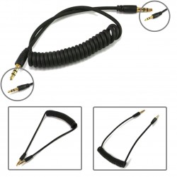 Alfais 4653 Spiralli Aux 3.5mm Kulaklık Ses Aktarma Kablosu