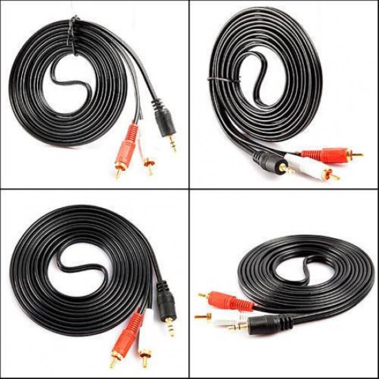 Alfais 4654 3.5 mm Stereo To 2 Rca Aux Tos Ses Kulaklık Kablosu