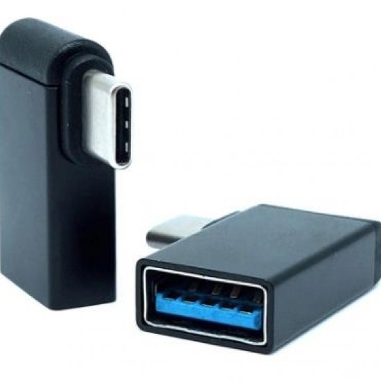 Alfais 4658 Type C 3.1 To Usb 3.0 Şarj 90 Dirsek Köşe Çevirici Dönüştürücü Adaptör