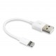 Alfais 4663 USB Lightning Kısa Data Şarj Kablosu 20 cm (Apple iPhone İçin)