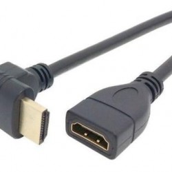 Alfais 4667 Hdmi Dişi Erkek Uzatma 90 Derece Dirsek Kablosu 1 Metre