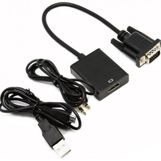 Alfais 4674 Vga To Hdmi Çevirici Dönüştürücü Adaptör Kablo Ucu Çevirici