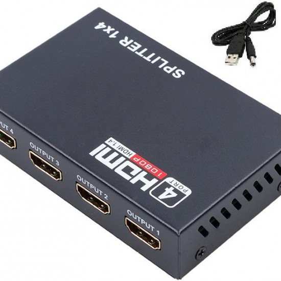 Alfais 4410 4 Port Hdmi Splitter Çoklu Ekran Çoklayıcı Switch
