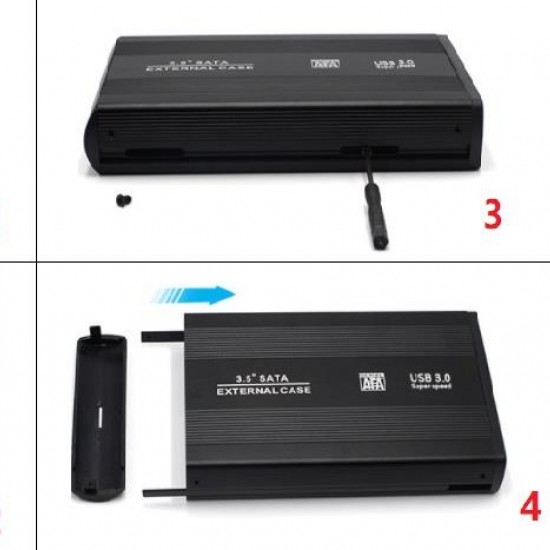 Alfais 4765 Usb 3.0 3.5 İnç Sata Usb Bağlantılı Hdd Harddisk Kutusu