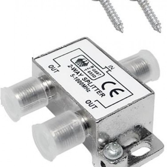 Alfais 4818 2 li Uydu Splitter Kablo TV Rg6 Anten Çoklayıcı Dağıtıcı