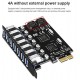 Alfais 4899 Pci-e Express 7 Port Usb 3.0 Kart Hub Çoklayıcı Çoğaltıcı Alfais 4899 Pci-e Express 7 Port Usb 3.0 Kart Hub Çoklayıcı Çoğaltıcı