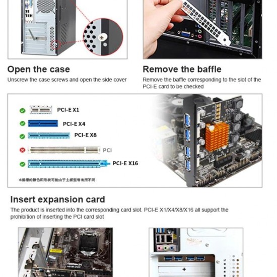 Alfais 4899 Pci-e Express 7 Port Usb 3.0 Kart Hub Çoklayıcı Çoğaltıcı Alfais 4899 Pci-e Express 7 Port Usb 3.0 Kart Hub Çoklayıcı Çoğaltıcı