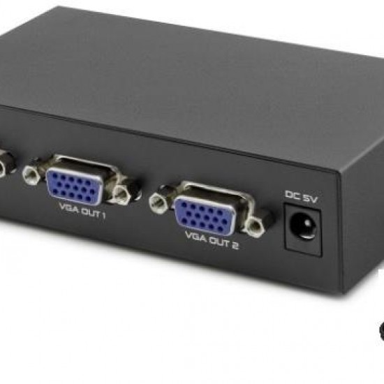 Alfais 4512 Vga Splitter Switch 2 Port 200Mhz Çoklu Ekran Çoklayıcı