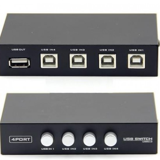 Alfais 4569 Yazıcı Printer Switch Çoklayıcı Çoğaltıcı 4 Port