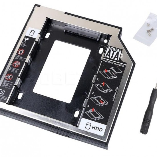 Alfais 4716 9.5mm Sata Hdd Harddisk Caddy Kızak Kutu Laptop Ssd Notebook İkinci Hdd Takma