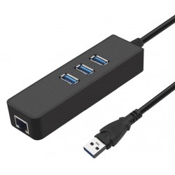 Alfais 4263 Usb 3.0 To Ethernet Gigabit Rj45 3 Port Hub Çoklayıcı Adaptör