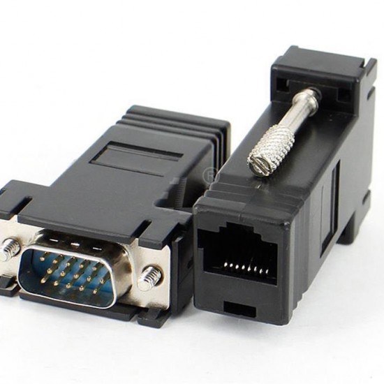 Alfais 5059 Rj45 Vga Ekleme Ek 30 Metre Uzatıcı Cat5/6 Monitör Extender - 2 Adet
