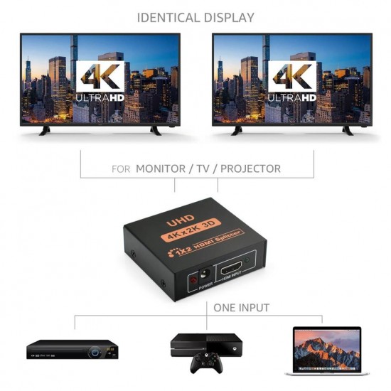 Alfais 4435 2 Port Uhd 4k Hdmi Switch Ekran Monitör Splitter Çoklayıcı Çoğaltıcı