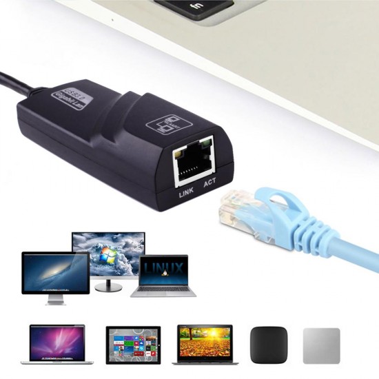 Alfais 4939 Usb 3.0 To Ethernet Çevirici Dönüştürücü Adaptör (Gigabit destekli)