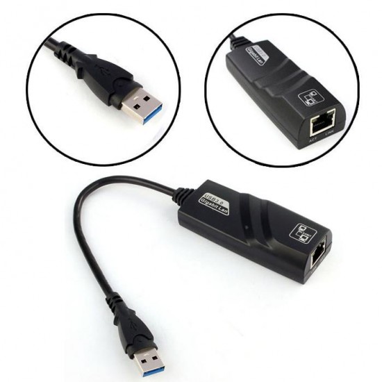 Alfais 4939 Usb 3.0 To Ethernet Çevirici Dönüştürücü Adaptör (Gigabit destekli)