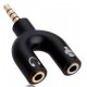 Alfais 4456 Kulaklık Mikrofon Ayırıcı Çoklayıcı 3.5mm Splitter Switch Stereo Dönüştürücü